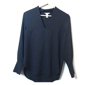 H&M long-sleeve v-neck blouse,size 4